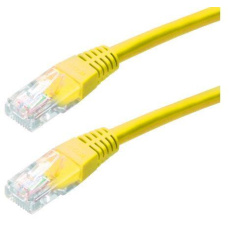 XtendLan patch kabel Cat6, UTP - 1m, žlutý (prodej po 10 ks)