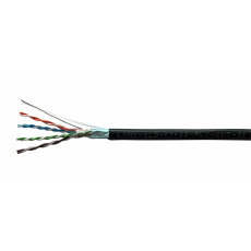 FTP venkovní kabel LYNX REELEX AIR, Cat5E, drát, PE, Fca, černý, 305m