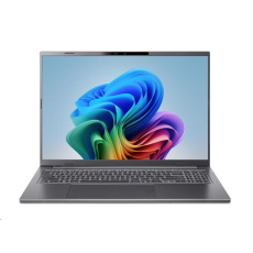 ACER NTB Aspire 16 AI (A16-11M-X18U),QSnapX X1-26100,16"WUXGA,16GB,512GB SSD,QAdreno,W11H,Gray