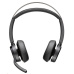 Poly Voyager Focus 2 MS Teams bezdrátová náhlavní souprava, USB-A/C adaptér, stereo