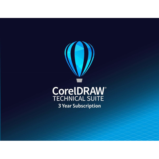 CorelDRAW Technical Suite 3 roky pronájmu licence (5-50) EN/DE/FR/ES/BR/IT/CZ/PL/NL