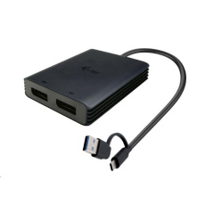 i-tec USB-A/USB-C Dual 4K DP Video Adapter