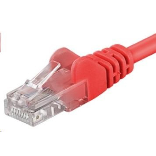 PremiumCord Patch kabel UTP RJ45-RJ45 CAT6 1m červená