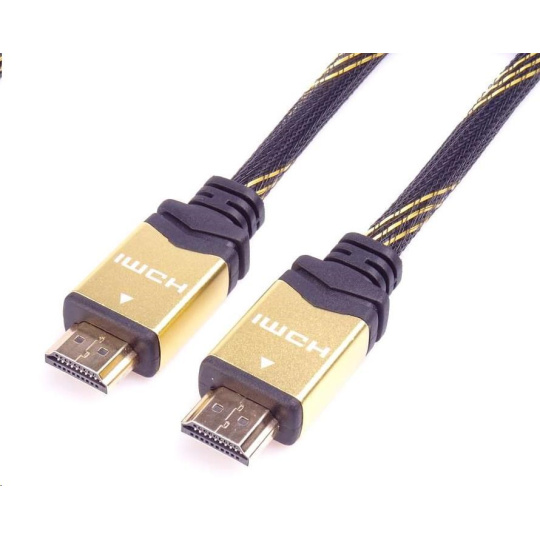 PREMIUMCORD Kabel HDMI 2.0 High Speed + Ethernet kabel HQ, zlacené konektory, 1,5m