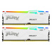 KINGSTON DIMM DDR5 32GB (Kit of 2) 6400MT/s CL32 Non-ECC FURY Beast RGB EXPO, Bílá