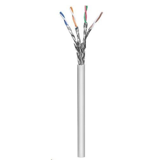 Intellinet Cat6A SFTP kabel, drát 305m, 23AWG, LSOH, šedý