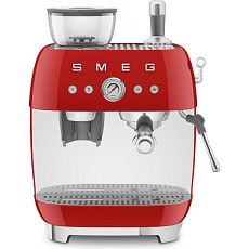 Smeg EGF03RDEU Retro Style pákový kávovar, červený, integrovaný mlýnek, 20 bar, 2,4 l, 1650 W Smeg EGF03RDEU Retro Style pákový kávovar, červený, integrovaný mlýnek, 20 bar, 2,4 l, 1650 W