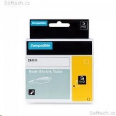 PRINTLINE kompatibilní páska s DYMO 1805443, 24mm x 1,5m, černý tisk / bílý podklad, RHINO, bužírka PRINTLINE kompatibilní páska s DYMO 1805443, 24mm x 1,5m, černý tisk / bílý podklad, RHINO, bužírka