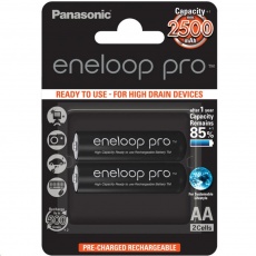 PANASONIC eneloop Pro Nabíjecí Baterie AA 2500mAh 1,2V HR-3UWXB-2BP (Blistr 2ks) PANASONIC eneloop Pro Nabíjecí Baterie AA 2500mAh 1,2V HR-3UWXB-2BP (Blistr 2ks)