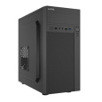 BAZAR - 1stCOOL skříň STEP Premium, micro tower, AU, USB 3.0, USB-C, 1x 120mm + 1x 80mm Fan, černá, poškozený obalb