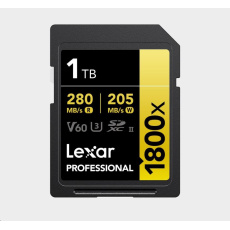 Lexar SDXC Pro 1800x U3 UHS-II R280/W210 (V60) 1TB Lexar SDXC Pro 1800x U3 UHS-II R280/W210 (V60) 1TB