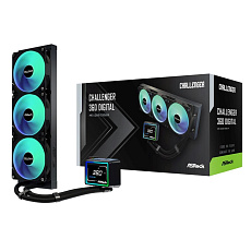 ASROCK Vodní chladič Challenger 360 Digital, 3x120mm, ARGB, LGA1851, AM5, černá ASROCK Vodní chladič Challenger 360 Digital, 3x120mm, ARGB, LGA1851, AM5, černá