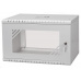 LEXI-Net 19" nástěnný rozvaděč Basic 6U 520x350, skleněné dveře, bez zad, rozložený, šedý