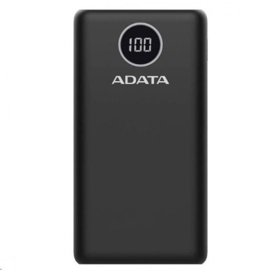 ADATA PowerBank P20000QCD - externí baterie pro mobil/tablet 20000mAh, 2,1A, černá (74Wh)