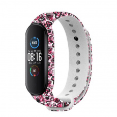 Rhinotech řemínek pro Xiaomi Mi Band 6 bílá - motiv láska Rhinotech řemínek pro Xiaomi Mi Band 6 bílá - motiv láska