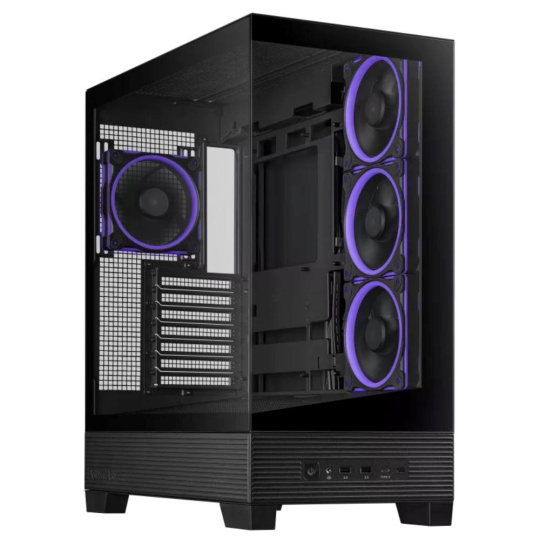 BAZAR - ASUS case A31 PLUS TG ARGB, Mid Tower, Průhledná bočnice, 4x120mm ARGB Fan, ARGB Hub, černá - Poškozený obal (Ko