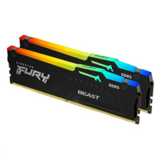 KINGSTON DIMM DDR5 64GB (Kit of 2) 6000MT/s CL36 FURY Beast RGB EXPO