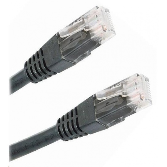 Patch kabel Cat5E, UTP - 5m, černý