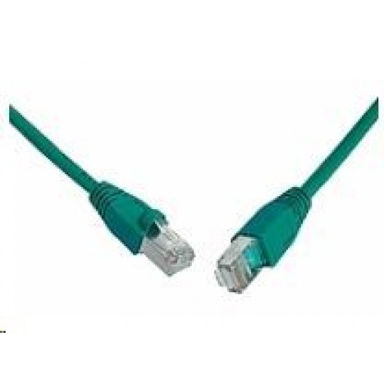 Solarix Patch kabel CAT6 SFTP PVC 1m zelený snag-proof C6-315GR-1MB