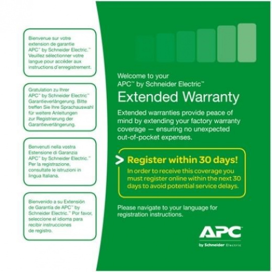 APC Easy (1) Year Extended Warranty for (New product purchases) Easy UPS SRV 6 kVA