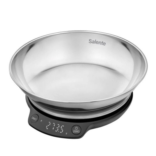 Salente Rimare, kuchyňská váha, 5 kg, nerezová mísa, černá/nerez Salente Rimare, kuchyňská váha, 5 kg, nerezová mísa, černá/nerez