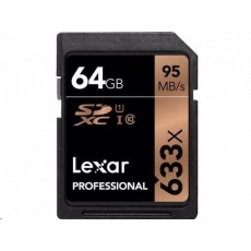 Lexar microSDXC 64GB 633x VIDEO + adaptér Lexar microSDXC 64GB 633x VIDEO + adaptér
