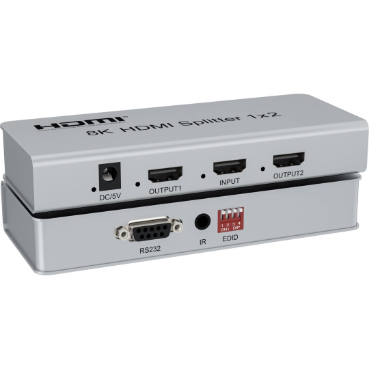 PremiumCord HDMI 2.1 splitter 1-2 porty, 8K@60Hz, 4K@120Hz, 1080p, HDR PremiumCord HDMI 2.1 splitter 1-2 porty, 8K@60Hz, 4K@120Hz, 1080p, HDR