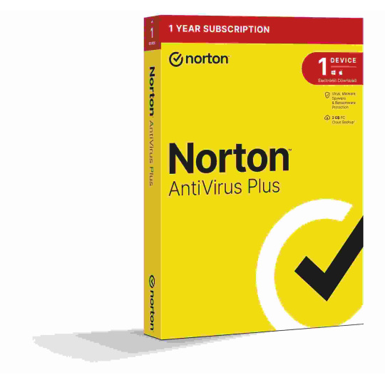 NORTON ANTIVIRUS PLUS 2GB CZ 1 uživatel pro 1 zařízení na 1 rok BOX