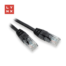 LYNX UTP patch kabel Cat5e, PVC, CCA, 0,3m, černý (balení obsahuje 10ks) LYNX UTP patch kabel Cat5e, PVC, CCA, 0,3m, černý (balení obsahuje 10ks)
