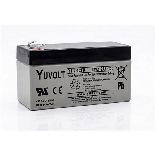 Baterie - YUVOLT Y1.2-12FR (12V; 1,2Ah; faston F1-4,7mm; životnost 3-5let) Baterie - YUVOLT Y1.2-12FR (12V; 1,2Ah; faston F1-4,7mm; životnost 3-5let)