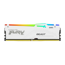 KINGSTON DIMM DDR5 16GB 6000MT/s CL30 Non-ECC FURY Beast RGB XMP, Bílá KINGSTON DIMM DDR5 16GB 6000MT/s CL30 Non-ECC FURY Beast RGB XMP, Bílá