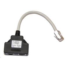 Adaptér rozdvojka RJ45, 1x8p8c/2x8p4c, TEL-TEL Adaptér rozdvojka RJ45, 1x8p8c/2x8p4c, TEL-TEL