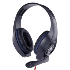 GEMBIRD sluchátka s mikrofonem GHS-05-B, gaming, černo-modrá, 1x 4-pólový 3,5mm jack GEMBIRD sluchátka s mikrofonem GHS-05-B, gaming, černo-modrá, 1x 4-pólový 3,5mm jack