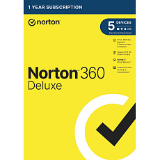 NORTON 360 DELUXE 50GB +VPN 1 uživatel pro 5 zařízení na 1 rok - ESD 1+1 (50%) NORTON 360 DELUXE 50GB +VPN 1 uživatel pro 5 zařízení na 1 rok - ESD 1+1 (50%)