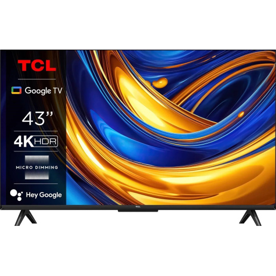 TCL P655 43" TV, 4K Ultra HD, HDR, WiFi, Bluetooth, Chromecast, Miracast, Dolby Digital, Google TV