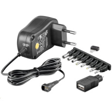Goobay Univerzální napájecí adaptér 230V/3-12V stejnosměrný 1500mA Goobay Univerzální napájecí adaptér 230V/3-12V stejnosměrný 1500mA