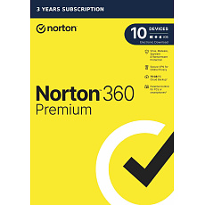 NORTON 360 PREMIUM 75GB +VPN 1 uživatel pro 10 zařízení na 3 roky ESD 1+1 (50%)