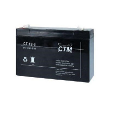 Baterie - CTM CT 6-12 (6V/12Ah - Faston 187), životnost 5let Baterie - CTM CT 6-12 (6V/12Ah - Faston 187), životnost 5let