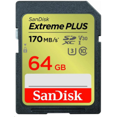 SanDisk SDXC karta 64GB Extreme PLUS (200 MB/s Class 10, UHS-I U3 V30) SanDisk SDXC karta 64GB Extreme PLUS (200 MB/s Class 10, UHS-I U3 V30)