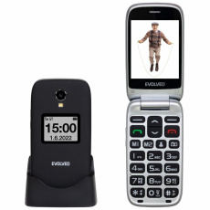 EVOLVEO EasyPhone FS, vyklápěcí mobilní telefon 2.8" pro seniory s nabíjecím stojánkem (černá barva) EVOLVEO EasyPhone FS, vyklápěcí mobilní telefon 2.8" pro seniory s nabíjecím stojánkem (černá barva)