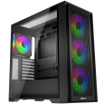 EVOLVEO Rhino, skříň eATX/ATX, 4x ARGB ventilátor 120mm, boční panel temperované sklo + mřížkovaný přední panel