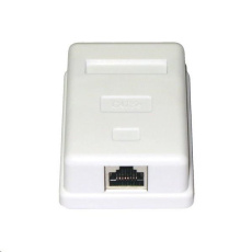 Zásuvka STP 1x RJ45 Cat5E, blok 110, na omítku Zásuvka STP 1x RJ45 Cat5E, blok 110, na omítku