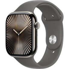 Apple Watch Series 10 GPS + Cellular 46mm Natural Titanium Case with Stone Grey Sport Band - M/L Apple Watch Series 10 GPS + Cellular 46mm Natural Titanium Case with Stone Grey Sport Band - M/L