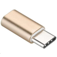 PREMIUMCORD Adaptér USB 3.1 C/male - USB 2.0 Micro-B/female, zlatý PREMIUMCORD Adaptér USB 3.1 C/male - USB 2.0 Micro-B/female, zlatý