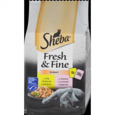 kap.Sheba Fresh&Fine mix kure a losos 6x50g
