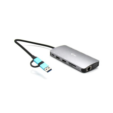 i-tec USB 3.0 USB-C/Thunderbolt 3x Display Metal Nano Dock with LAN, PD 100 W