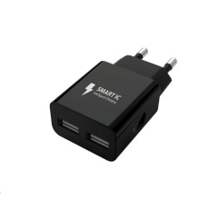 WG - Síťová nabíječka 2x USB-A 2,4A, black WG - Síťová nabíječka 2x USB-A 2,4A, black
