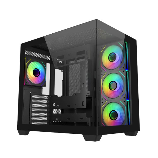 Cooler Master case Elite 681, ATX, Průhledná bočnice, 4x 120mm ARGB Fan, Černá Cooler Master case Elite 681, ATX, Průhledná bočnice, 4x 120mm ARGB Fan, Černá
