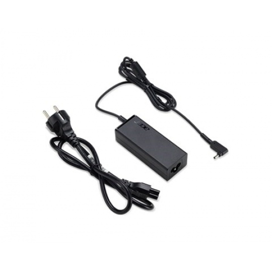 ACER ADAPTER 45W_3phy 19V Black EU and UK POWER CORD (Swift 1, 3, 5; Spin 1, 5;  TM X3;  TM Spin B1; Chromebook 11, R11,