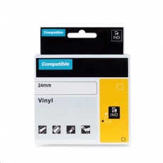 PRINTLINE kompatibilní páska s DYMO 1805429, 24mm x 5,5m, bílý tisk / červený podklad, RHINO, vinylová PRINTLINE kompatibilní páska s DYMO 1805429, 24mm x 5,5m, bílý tisk / červený podklad, RHINO, vinylová